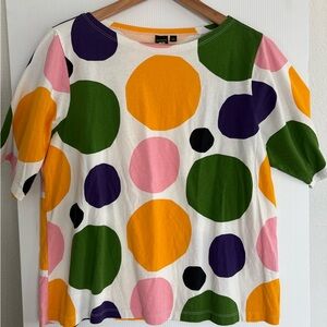MARIMEKKO Colorful Polka Dot Tee